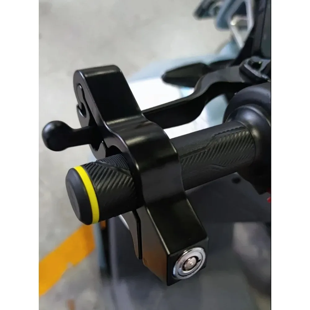 Universal Aluminum Alloy Motorcycle/Bicycle Handlebar Lock - Heavy Duty Anti-Theft for ATV/Dirt/Street Bikes, Tool-Free Install image 5