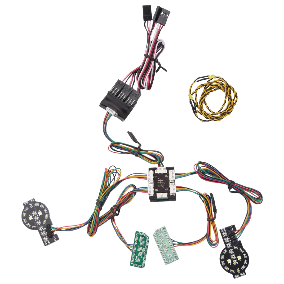 Depan belakang Linkage sistem pencahayaan LED Light Group untuk-4 2021 1/10 RC Crawler mobil suku cadang Upgrade