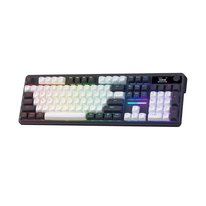 

Redragon K762 Wireless Gasket Gaming Keyboard,104 Keys Mechanical Keyboard, Easy-Control 1.14’’ TFT Info Display