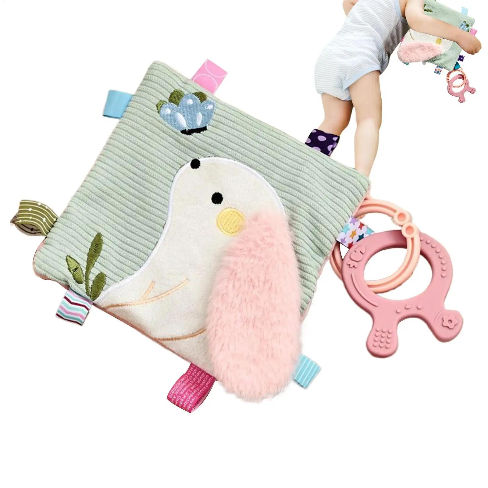 

Sleep Comfort Blanket Bunny Shape Breathable Gentle Towel Soft Rabbit Security Blanket For Girl Car Seat Bed Travel Home Indoor