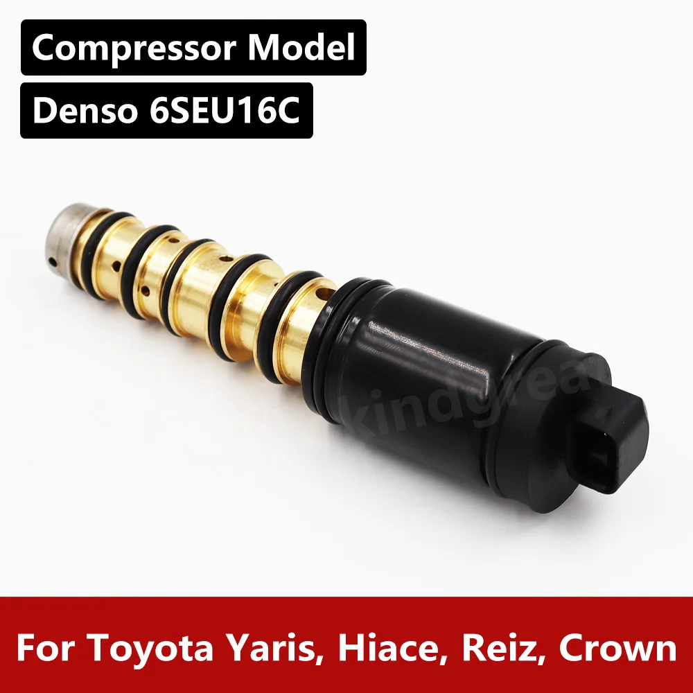 For Toyota Yaris Hiace Reiz Crown DENSO 6SEU16C AC A/C Air Conditioning Compressor Control Valve