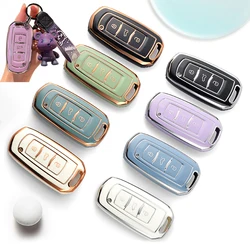 TPU For Geely Car Key Case Cover with Keychain Holder for Geely Emgrand 7 GX3 Atlas GS NL3 Gili Emgrand 7 EX7 GT GC9 Protector