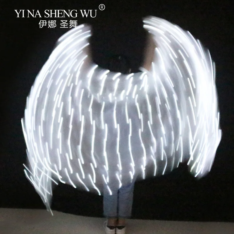 1 قطعة 100% الحرير الرقص الشرقي LED الحجاب 4 ألوان الرقص الشرقي مرحلة الأداء الدعائم الرقص الشرقي اكسسوارات LED الحجاب الحرير 4 أحجام #1