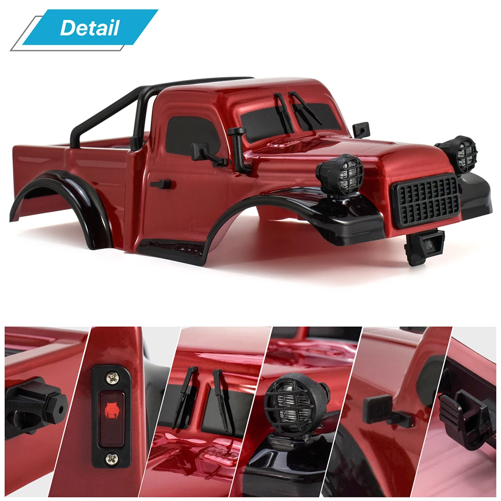 Austar rc carro escudo 1:18 modelo invólucro de carro peças de carro de controle remoto para 1/18 rc rastreador carro original peças atualização