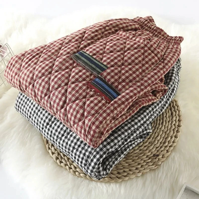 2025 السيدات جديد فضفاض مهرج الخصر سراويل قطنية مبطن مع القطن سراويلي حريمي الخريف الشتاء الدفء جيب غير رسمي السراويل #3