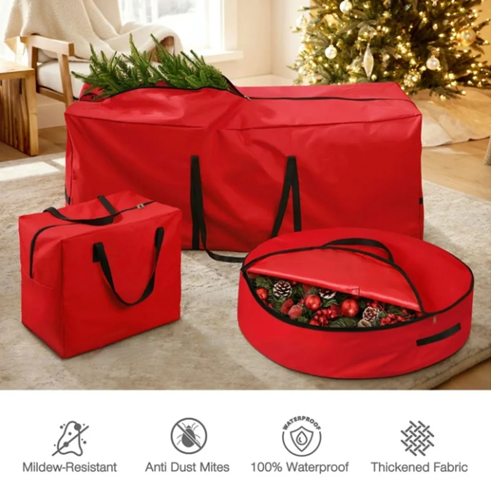 

Artificial Tree Storage Bag Set Large Capacity Water Proof Oxford Cloth Xmas Tree Storage Bags Xmas Tree Bag Xmas Tree Container