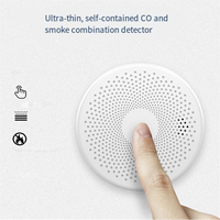 Tuya WiFi Carbon Monoxide Smoke Detector 2-In-1 Smoke Sensor Smart Life APP Control Fire Alarm Security Protection