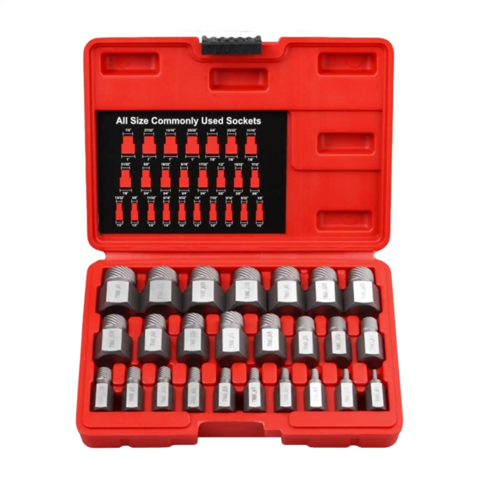 

Extractor Set Hex Head Easy Out Repair Tools 25-Piece Bolt Extractor Socket Set For Damaged Stripped Broken Screws Studs Nut