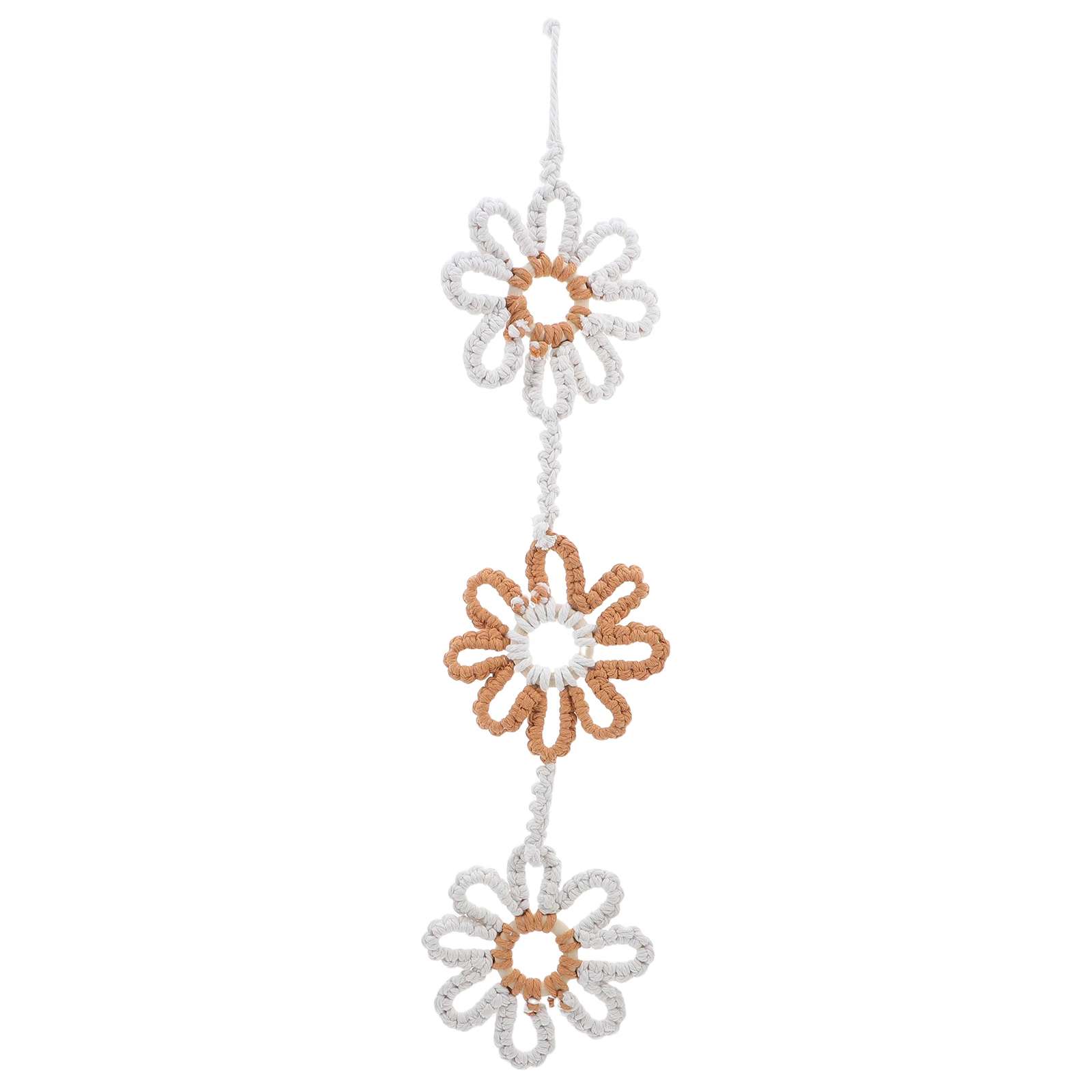 

Hand Woven Tapestry Boho Nursery Decor Wreath Tassels Wooden Decorative Decoration