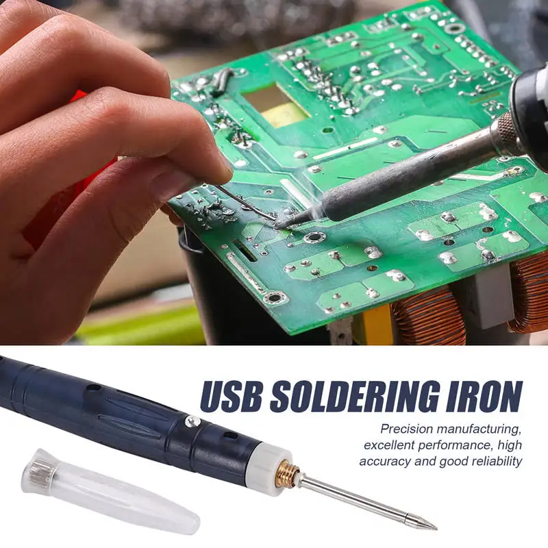 Fer à souder USB professionnel, outils de chauffage électrique, expédiavec indicateur lumineux, poignée de soudage, réparation BGA, 5V