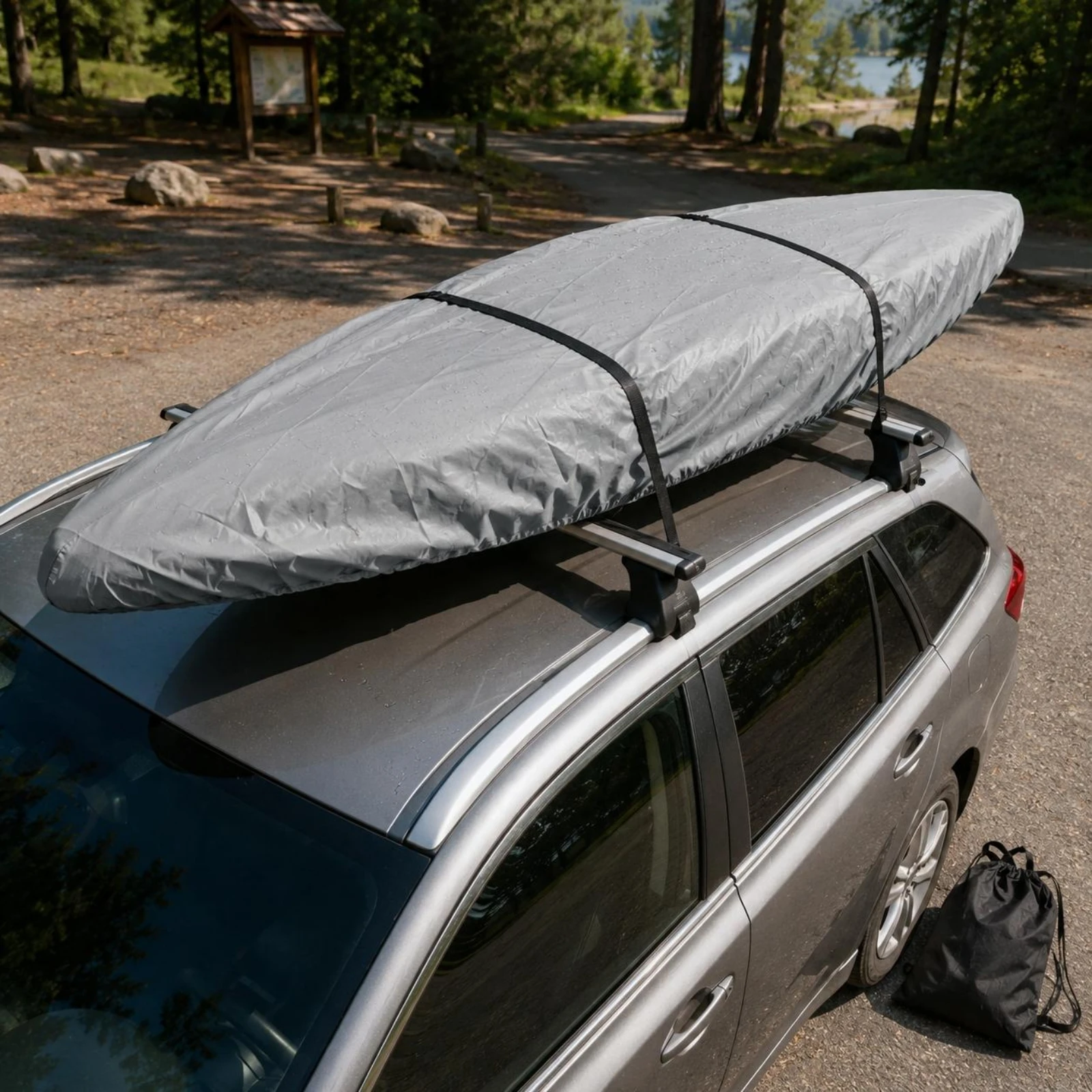 

Kayak Cover Elastic Bottom Safeguarding Kayak Cover Weather-Resistant Easy to Stow