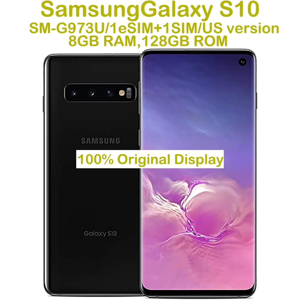 Samsung Galaxy S10 Smart Android Phone 6.1-inch AMOLED 1440 x 3040 Curved Screen Samsung Phone 16MP US Version Original Unlocked