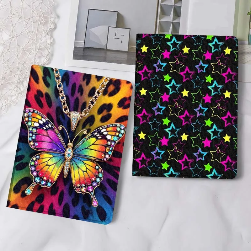 

Colorful Butterfly Art Necklace Gift Tablet Case For Samsung Tab Galaxy S6 S11 A A7 A8 A9 A11 10.1 10.4 10.5 Plus Lite