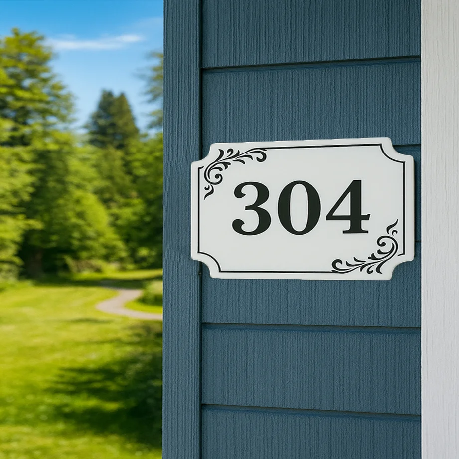 

European Simple Room Door Sign｜Pure Color Rolling Grass Decoration｜Acrylic 5mm Customizable Hotel Room Door Sign