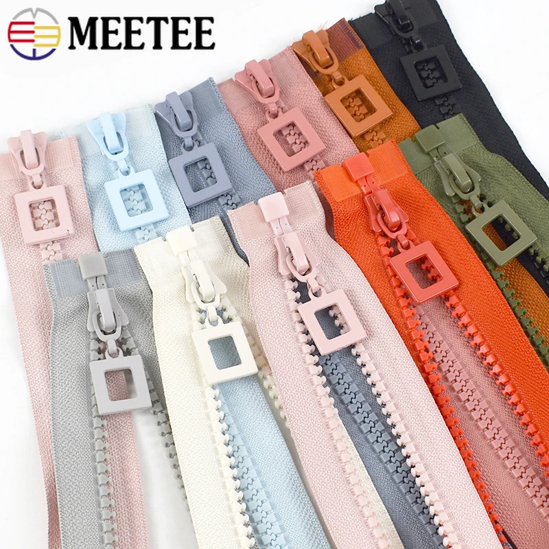

1Pc 8# 60-120cm Resin Zipper Single/Double Slider Zips Sewing Coat Bag Garment Open-End Decor Zippers Repair Kit DIY Accessories