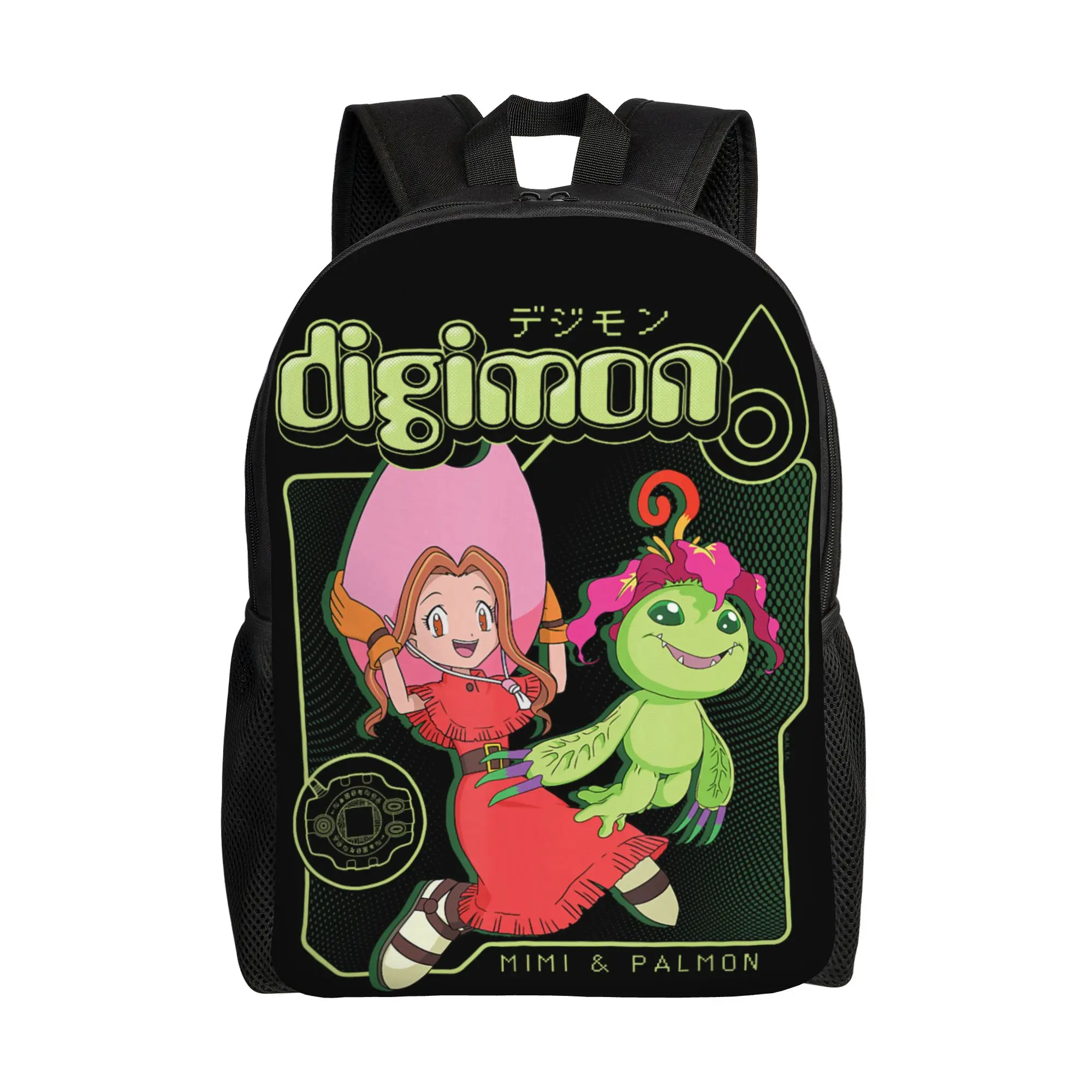 Digimon Mimi and Palmon Y2K Frame Digital Monsters backpack  ita bag  mochila Light Camping Zipper Closure Rucksack