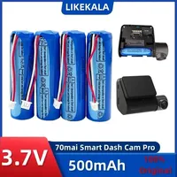 Original 3.7V 500mAh Li-ion Battery For 70mai Smart Dash Cam Pro A550 A550S A800 Midrive D02 HMC1450 Replacement Battery 3-wire
