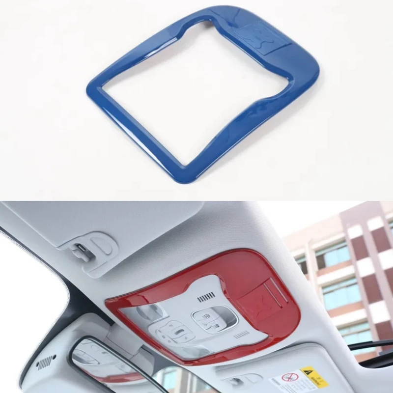 ABS Car Interior Reading Light Lamp Decoration Trim Cover With Card Slot Stickers for Jeep Renegade 2016-2021 Car Styling