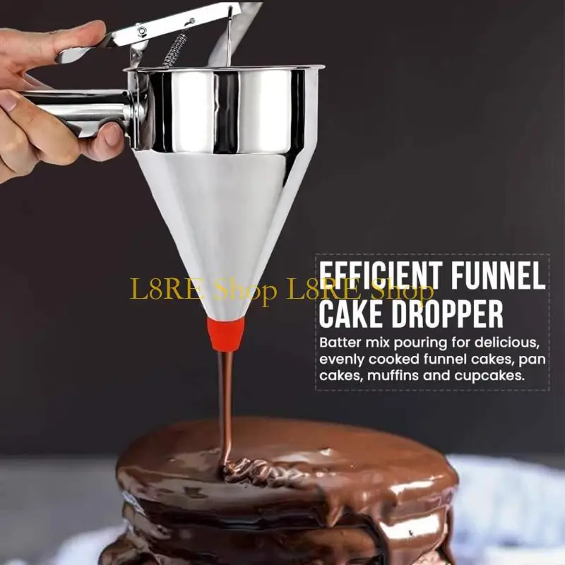 L8RE Dispenser Baking Supplies Dispensador Ferramenta assadeira Textura aço inoxidável Adequado para waffles