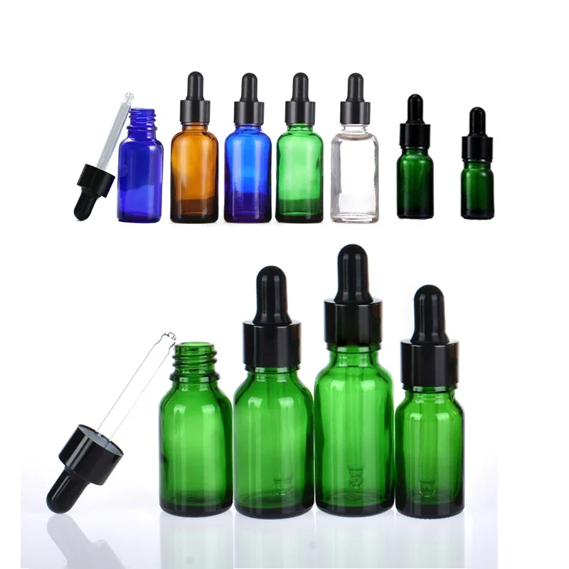 10pcs 5ml-100ml Glass Dropper Bottle with Long Glass Dropper  Glass Tincture Bottles with Eye Droppers for Liquids Travel vials