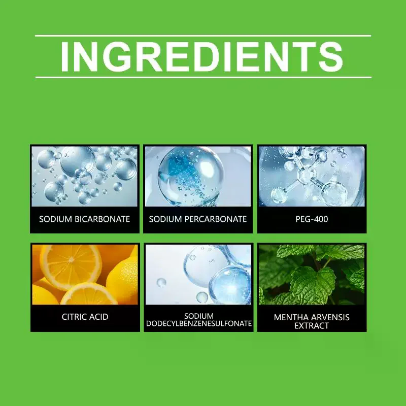 New Jakehoe Toilet Cleaning Tablets Daily Household Toilet Deodorizing Stain Removal Effortless Cleaning Mint Scent view 3