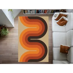 Vintage Rug Groovy Funky Rug Retro Area Rug Ben Eggehorn Rug Colorful Rug for Living Room Gift for Home Decoration Modern Rug