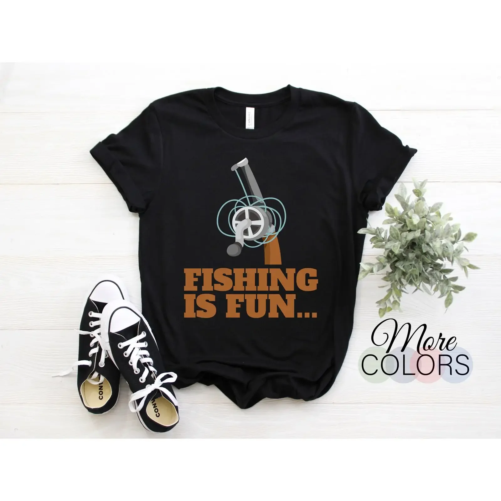 Funny Fishing Is Fun Bird's Nest T Shirt Fisherman s Dad Mom Kids Christmas Birthday Present vintage Washed