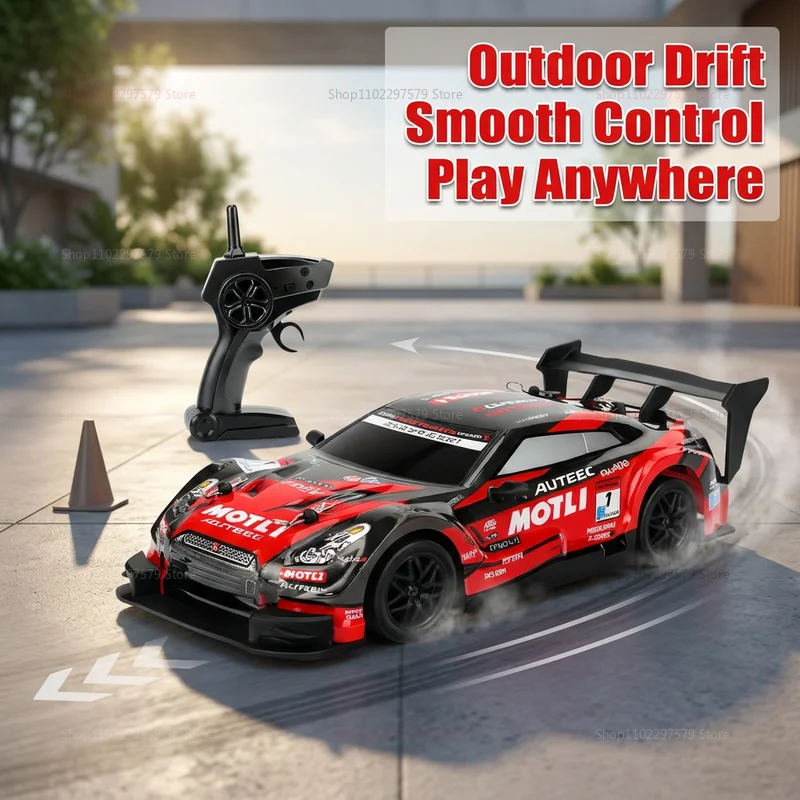 RC Drift Racing Car 1:24 Scale 20KM/H 2.4G Remote Control Quick Response Drift Capable Toys Vehicle For Boys Beginner Kids Gifts