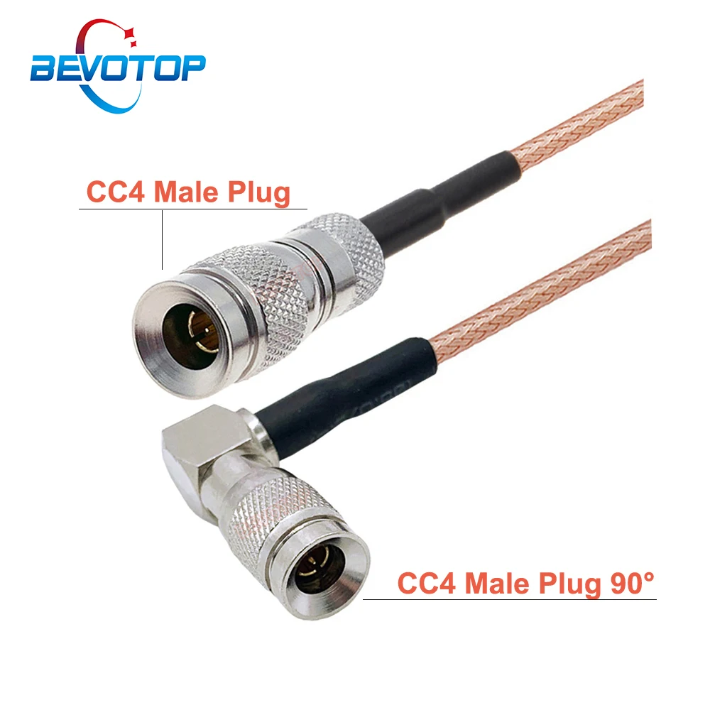 Mini bnc din 1.0/2,3 cc4 männlich zu elbod cc4 männlich rechtwinklig 90 ° stecker 75 ohm rg179 kabel rf koaxial pigtail jumper hd sdi kabel