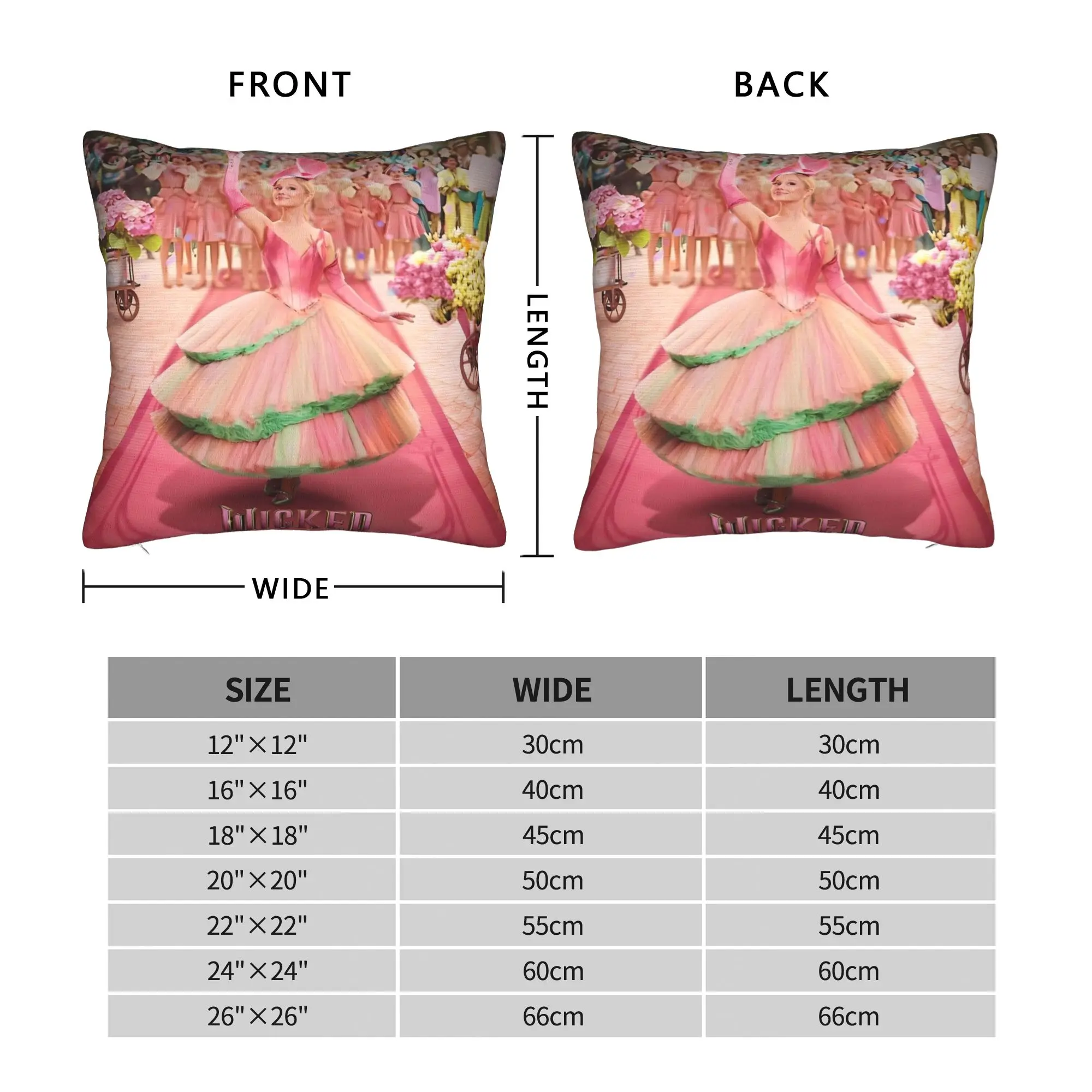 Wicked For Good Movie Pillowcases  Cute Funny Pillow Case For Wedding Party Home Decor Comfy Pillow Cover