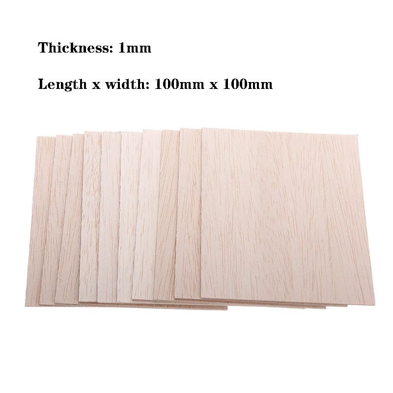5 teile/paket 1-8mm Dicke Leichte Holz Planke Handwerk Bord Modell Gebäude Carving Handwerk Holz Zubehör – Detail 3