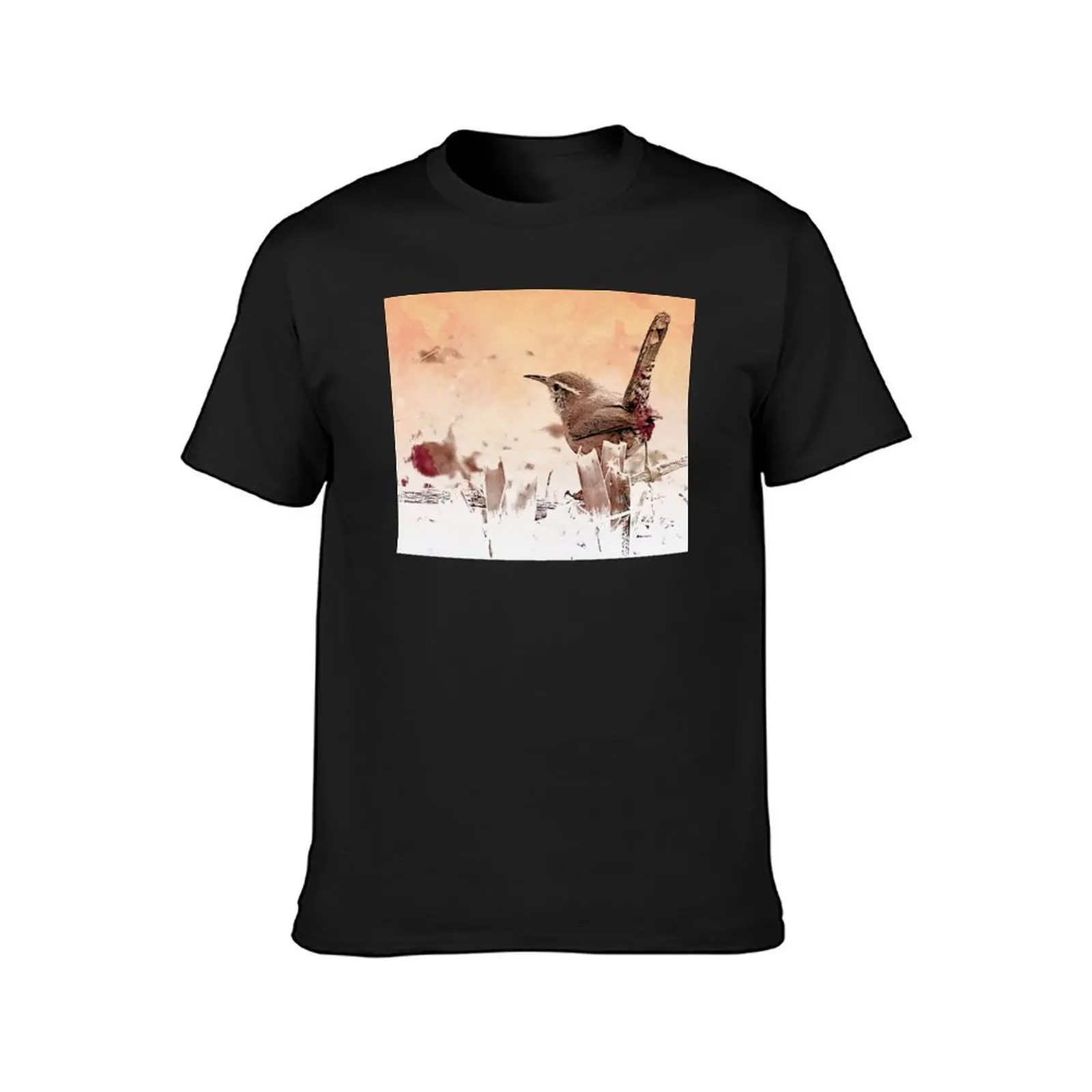 Bewick's Wren, (hyperactive little bird) T-Shirt anime animal prinfor boys mens clothing