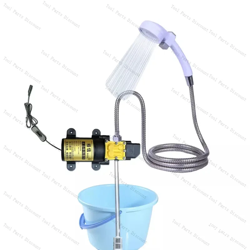 Bomba de diafragma autocebante de 12V para automóvil o hogar, lavadora de autos, set de ducha para camping al aire libre, cabezales de ducha