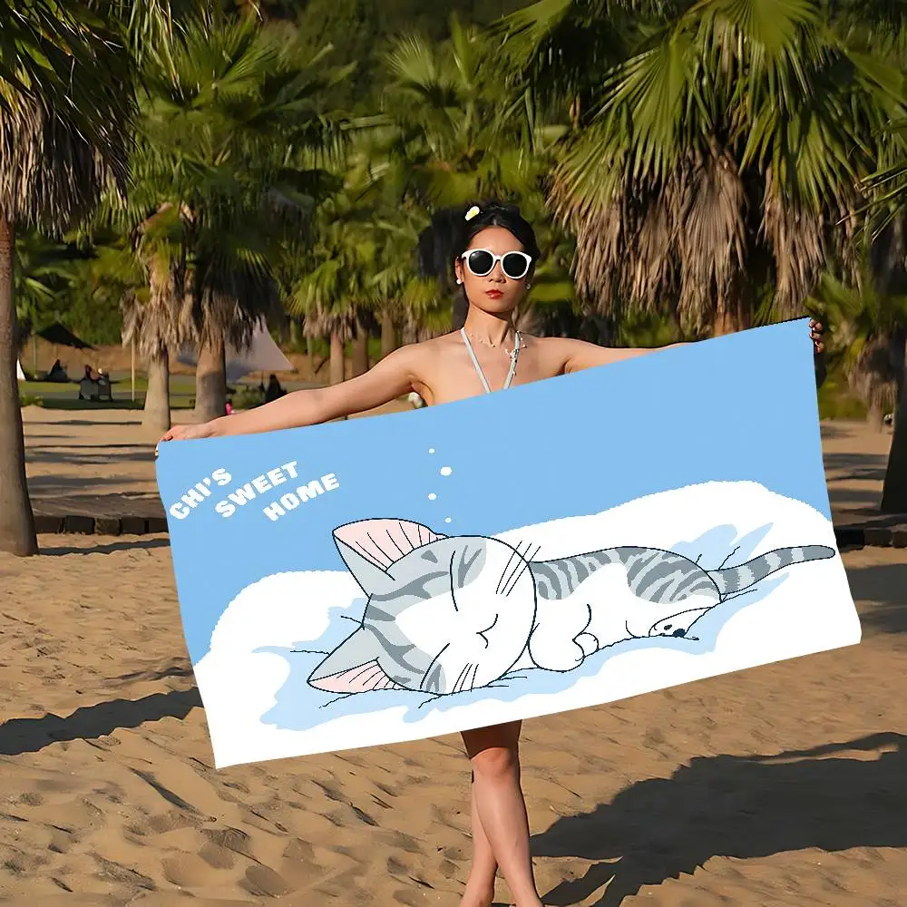 C-Chi's-Sweet-Home Adorable-Domestic Microfiber Blanket Quick Drying Beach Towels Oversized Printing Super Pool Towel Blanket