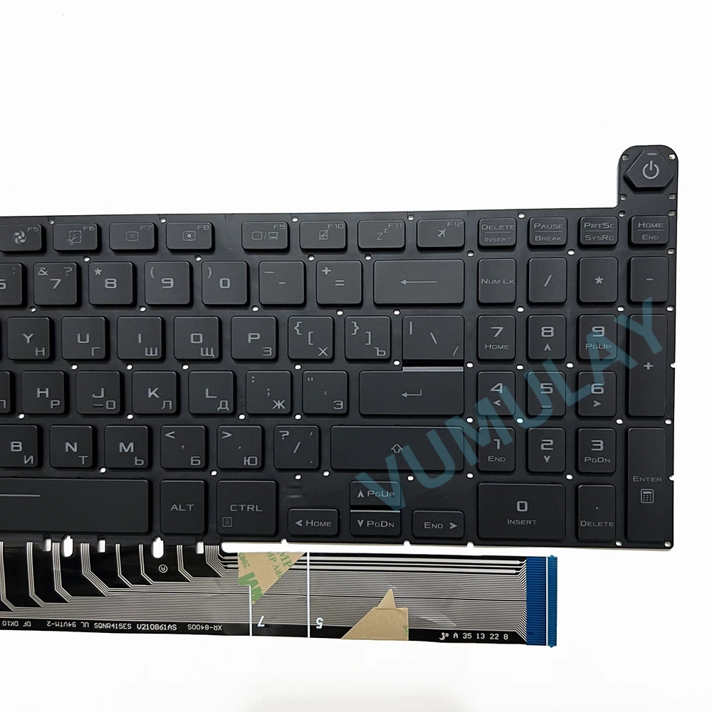 Imagem -05 - Teclado Retroiluminado Russo para Jogos Asus Tuf Fx517zc Fx517zm Fx517zr Fx517ze Fa707rc Fa707re Fa707rm Fa707rr Fx507zm Fx507zu Fx507zv Fx507zi Fx707zu Fx707zv Fx707zi Fa507rc Fa507re Fa507rm Fa507rr