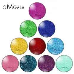 Gliter Colorful BlingBling Patterns 10pcs 12mm/18mm/20mm/25mm Round photo glass cabochon demo flat back Making findings ZB0855