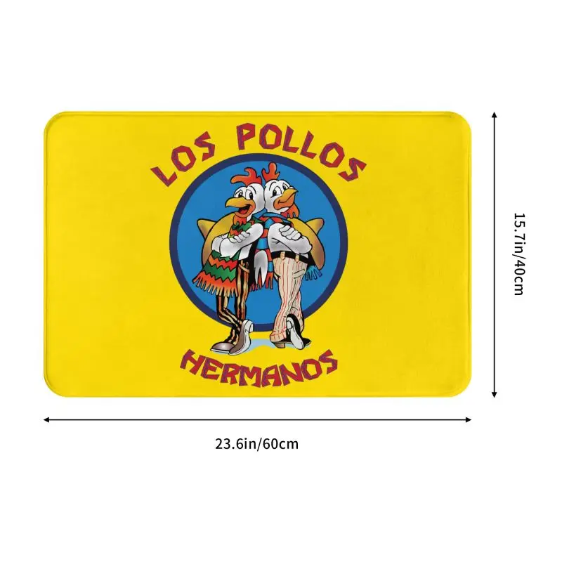 Chicken Brothers Los Pollos Hermanos Front Door Mat Anti-Slip Quick Dry Breaking Bad Doormat Kitchen Bedroom Entrance Carpet Rug