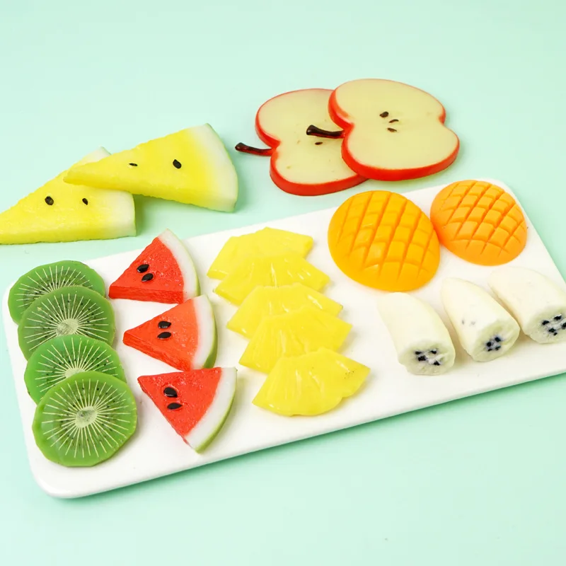 Imitation Lemon Slice Ornaments Simulation Lime Fruit Accessories Kitchen Pretend Plastic Fake Slices Pvc Models