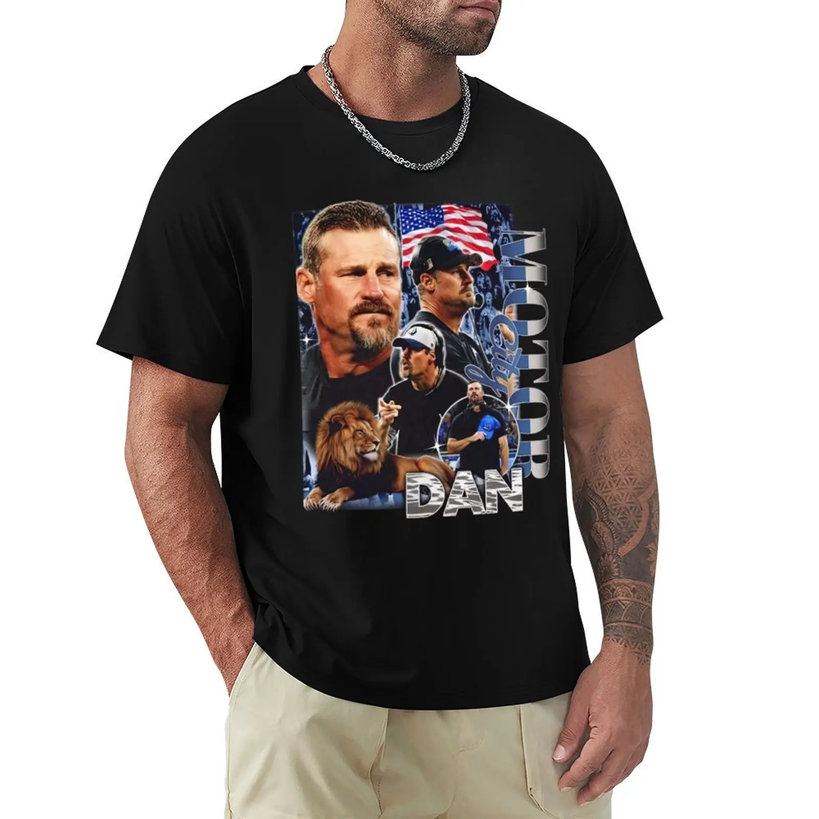

Motor City Dan Campbell T-Shirt hippie clothes kawaii clothes cute tops mens graphic t-shirts pack