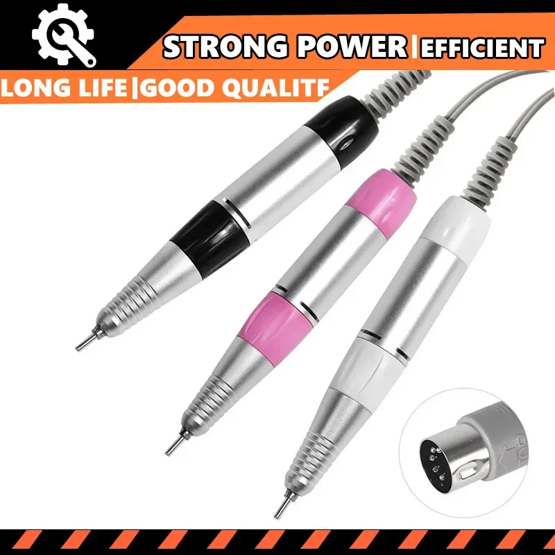 

35000rpm 5Pins Electric Nail Drill Machine Handle Handpiece Pedicure Replacement Pen Manicure Beauty Tool ABE Accessory Tools