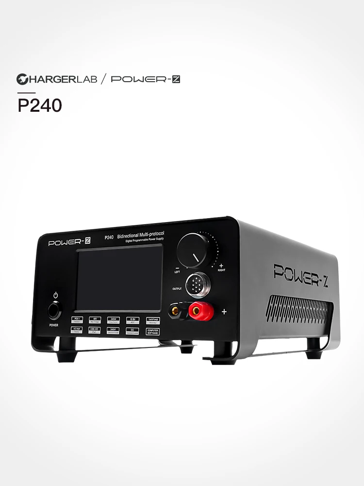 ChargerLAB POWER-Z P240 مصدر طاقة ثنائي الاتجاه متعدد البروتوكولات يدعم PD3.1 UFCS VOOC SVOOC بروتوكول الطاقة والحمل 2 أوضاع