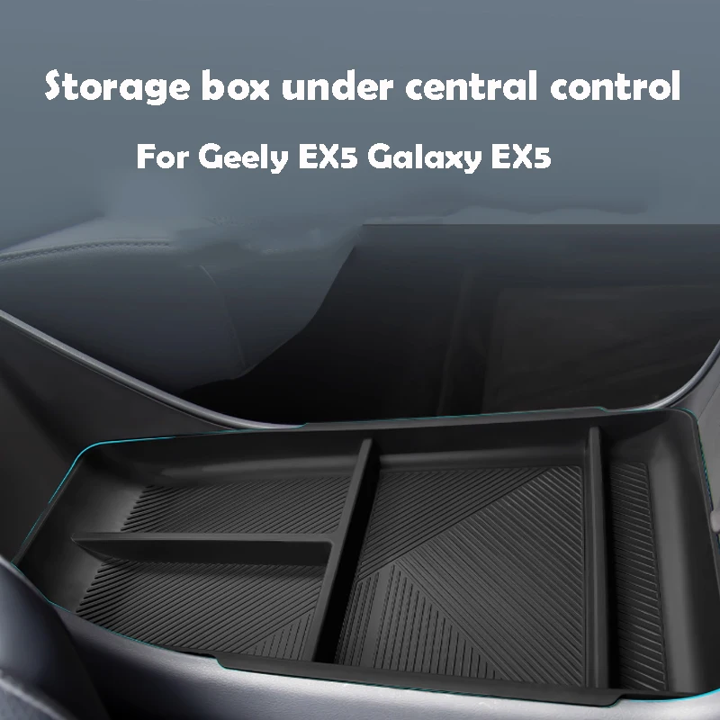 

For Geely EX5 Galaxy EX5 2024 2025 Storage Box Under Central Control Partition Storage Car Accessories