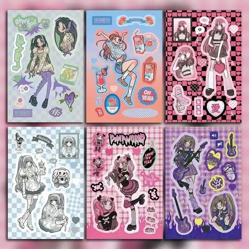 adesivo-domi-anime-estilo-y2k-anjo-diabo-doce-e-descolado-tipo-landmine-colecao-de-ornamentos-perifericos-kawaii-presente