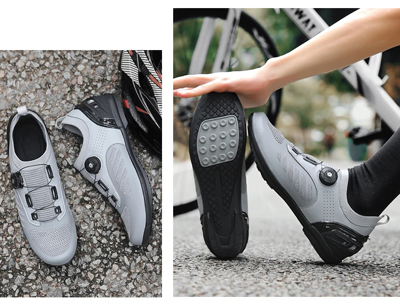 Professionelle SPD Cleat MTB Fahrradschuhe für Herren und Damen, atmungsaktiv, verschleißfest, rutschfest, leicht, Speed Dirt Mountainbike-Schuhe – Detail 29