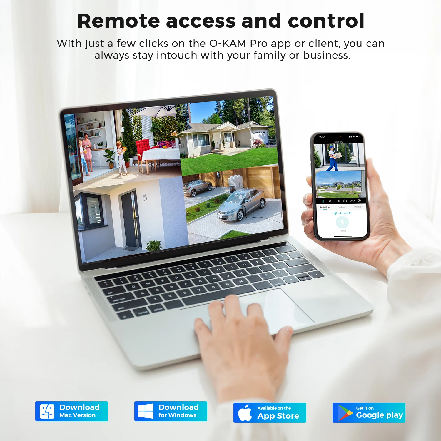 BESDER 20MP 8K HD WiFi Kamera 10X Zoom Vier Objektiv Drei Bildschirm Auto Tracking Sicherheit Schutz 4K PTZ CCTV Video Überwachung – Detail 4