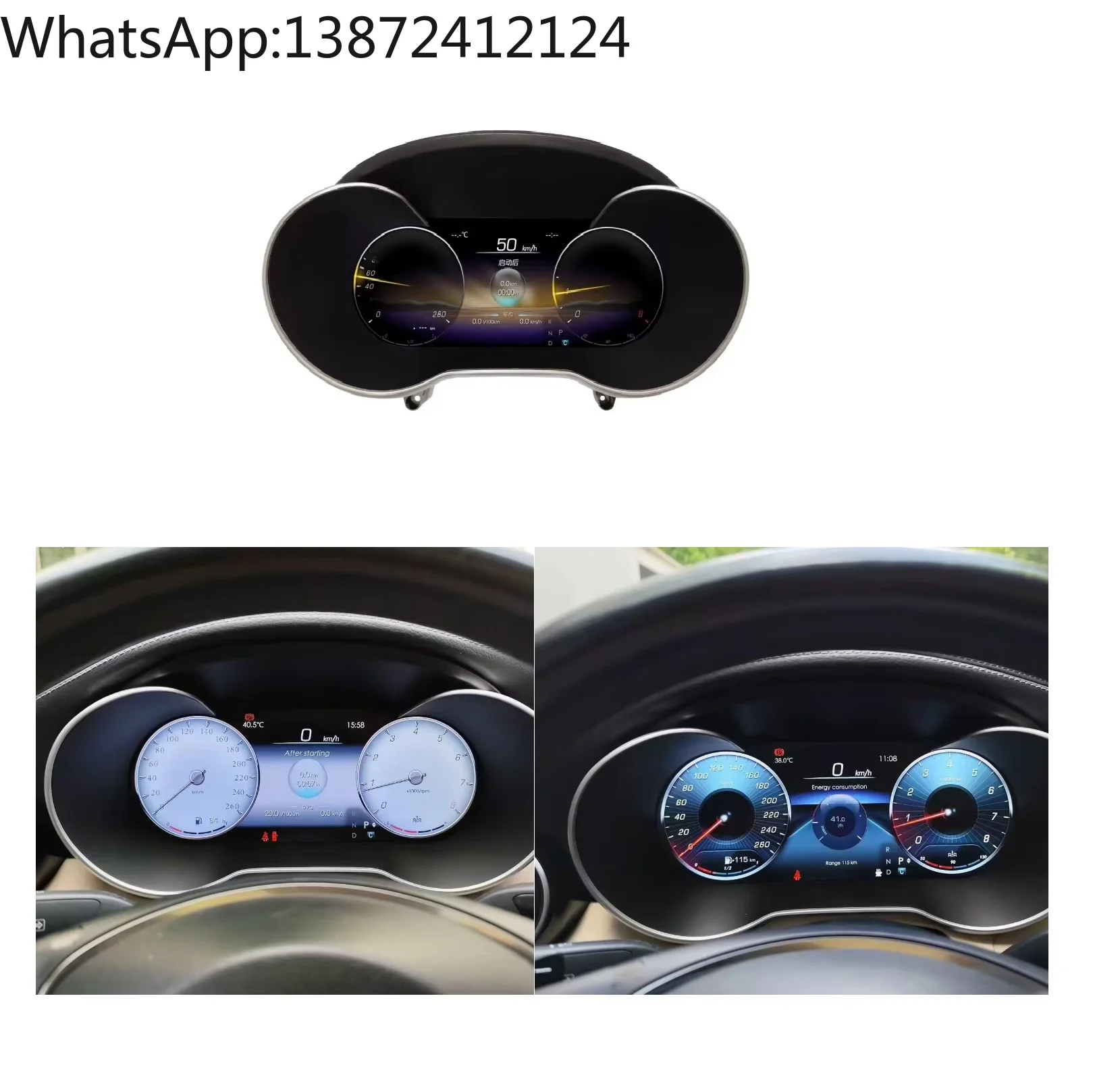 

Car LCD Instrument Multimedia Instrument Panel for Mercedes Benz C W205 GLC X205 CLA W117 GLA AMG 2015-2019 Sync Android Carplay