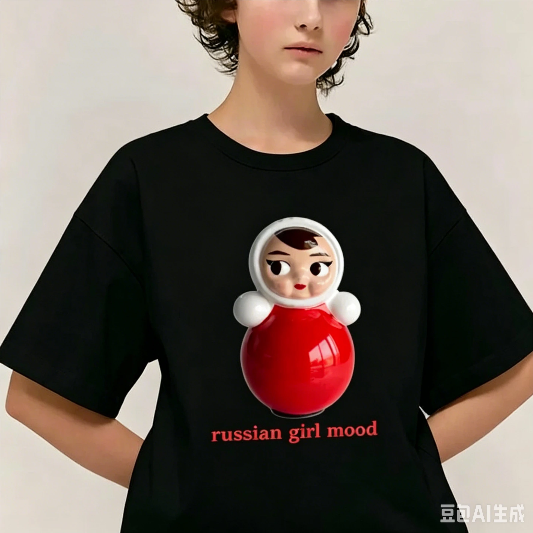 Sweet Cute Chic Russian Roly Poly Doll Graphic 