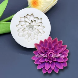 Flower Lotus Dahlia Daisy Silicone Cake Baking Mold Sugarcraft Chocolate Cupcake Resin Tools Fondant Decorating Tools