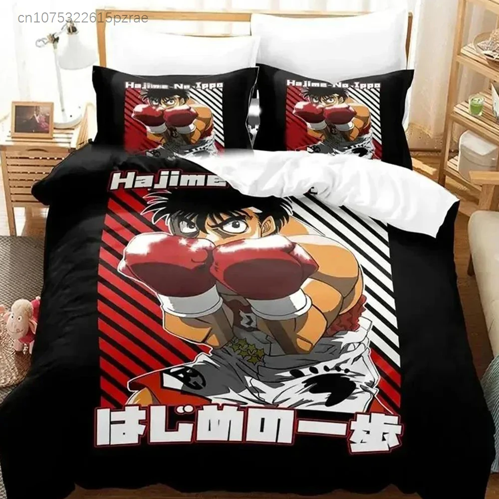 Fighting Spirit Hajime No Ippo Anime Comfortable Duvet Cover Pillowcase Bedding Set Children Bedroom Decoration Home Textile