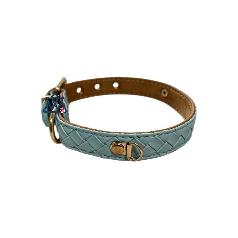 1Pcs Adjustable Braided PU Leather Dog Collar with Beads, DIY Woven Pet Accessories in Multiple Colors - view 5